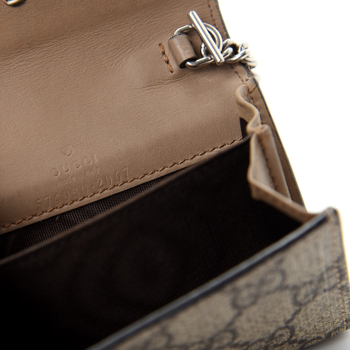 GG Supreme Monogram Dionysus Coin Purse Taupe