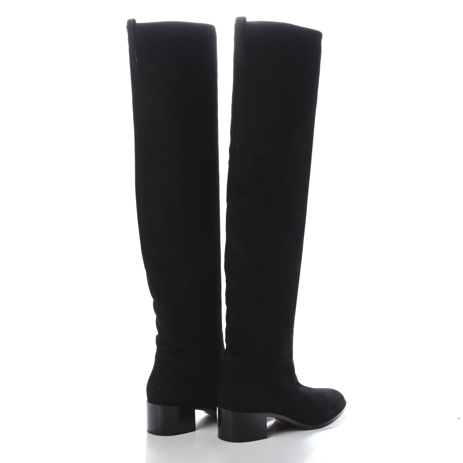 Christian Dior Suede Global Knee High Boots 42 Black 4 of 6