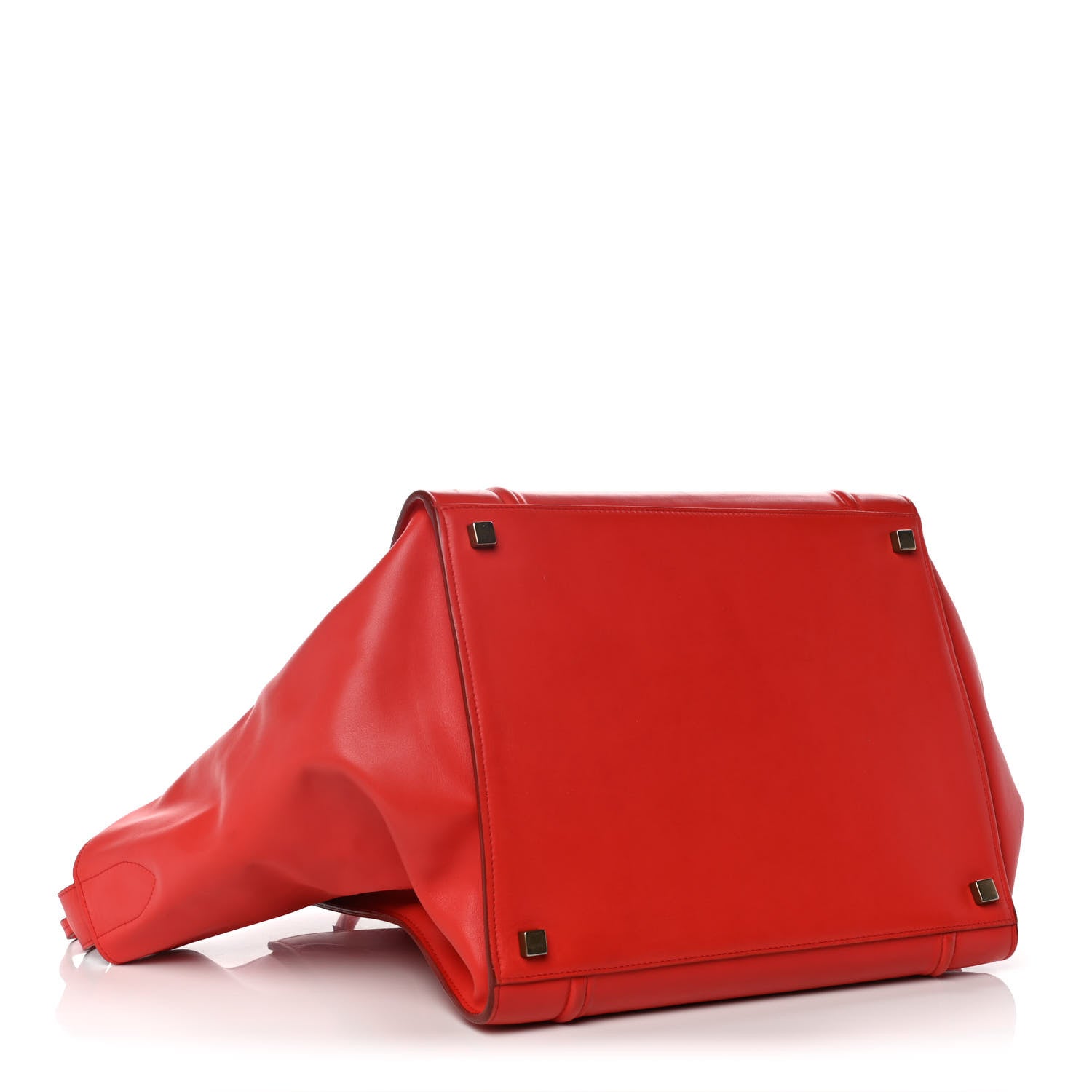 Celine Supple Calfskin Medium Phantom Luggage Vermillion 4 of 12