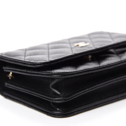 Chanel Caviar Quilted Mini Wallet On Chain WOC Black 6 of 11