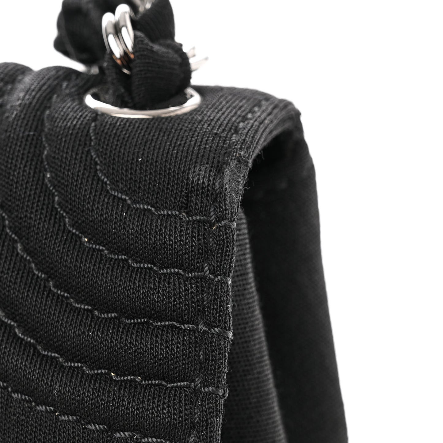 Jersey Quilted Single Flap Black
