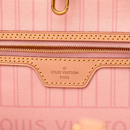 Louis Vuitton Damier Azur Neo Neverfull MM Rose Ballerine 8 of 14
