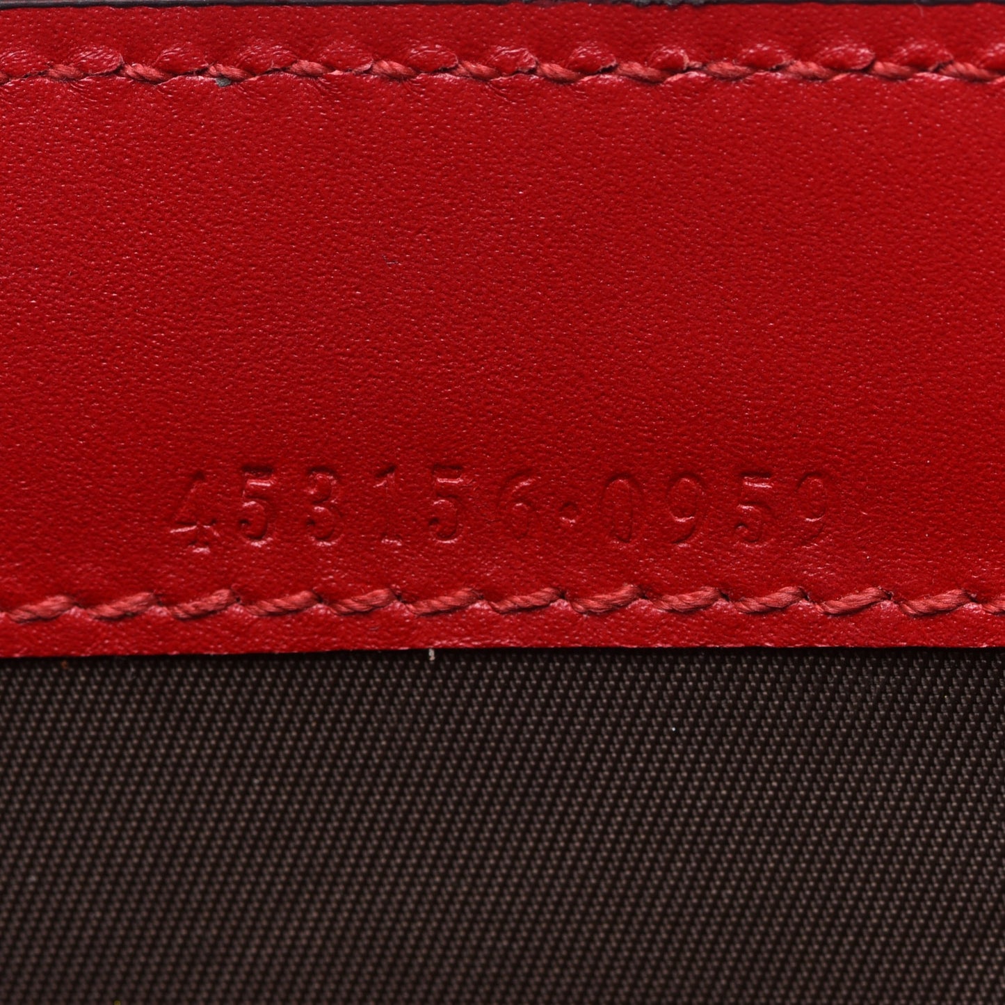 Guccissima Padlock Clutch Hibiscus Red