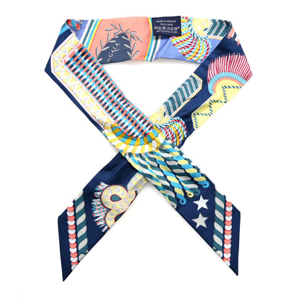 Hermes Silk Epaulettes De Gala Twilly Blue Multicolor 1 of 6