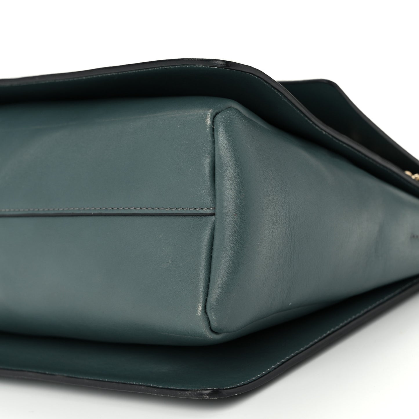 Suede Calfskin Medium Faye Shoulder Flap Bag Cloudy Blue