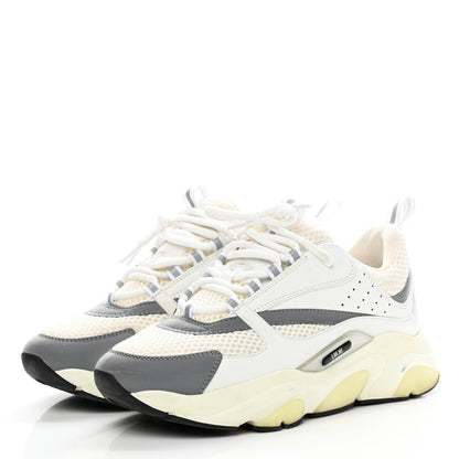 Christian Dior Technical Mesh Calfskin Mens B22 Sneakers 41 White 3 of 11