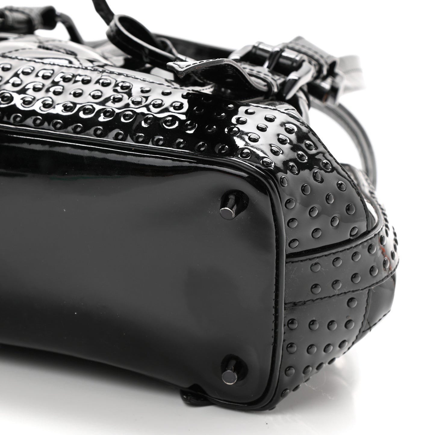 Prorsum Patent Studded Shoulder Bag Black