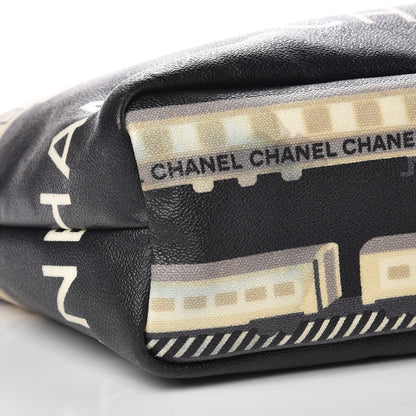 Chanel Coated Canvas Le Train Bag Black 15 of 16