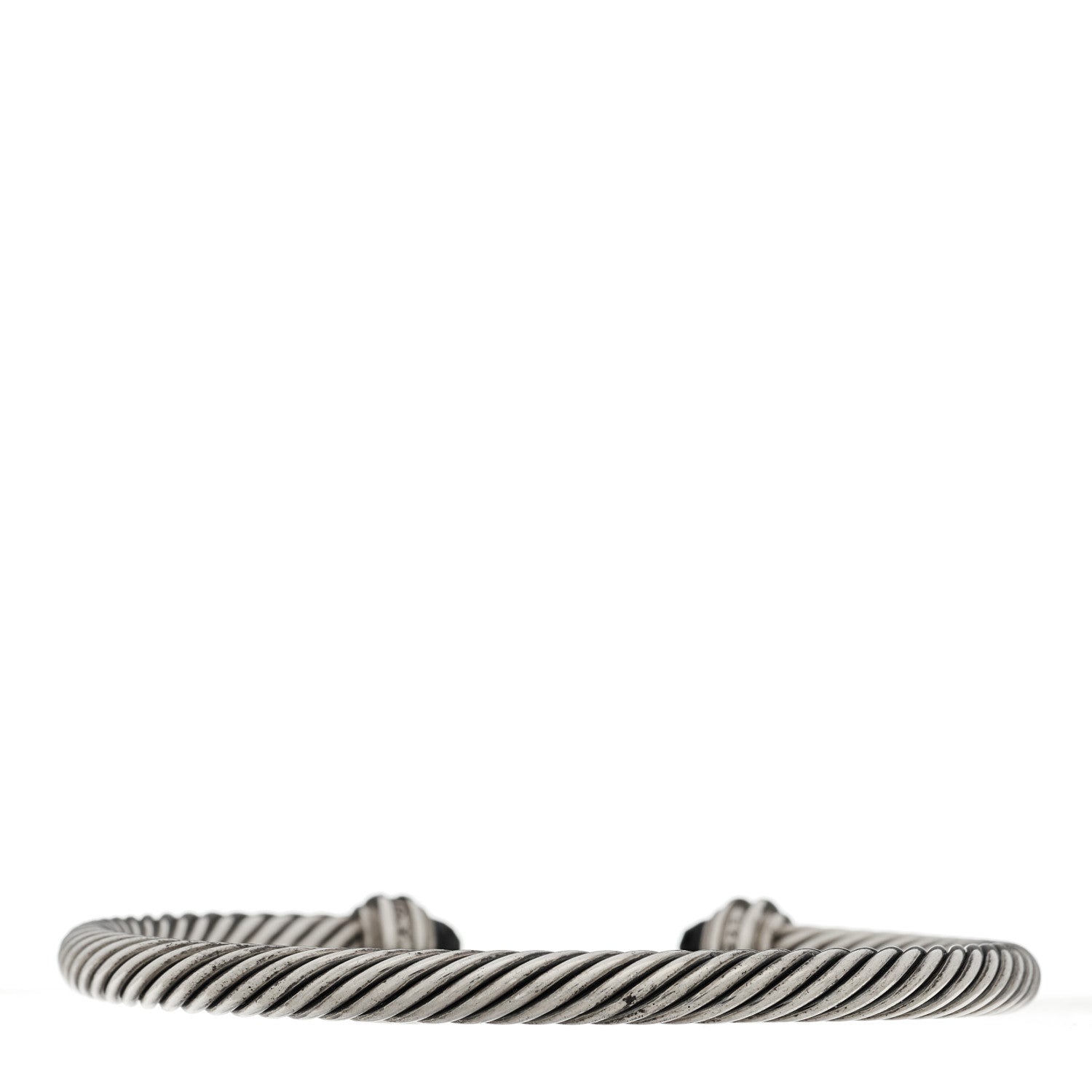 David Yurman Sterling Silver Diamond Black Onyx 5mm Cable Classics Princess Bracelet 2 of 3