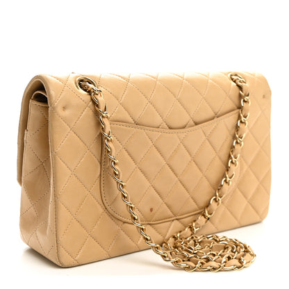 Chanel Lambskin Quilted Medium Double Flap Beige 3 of 15