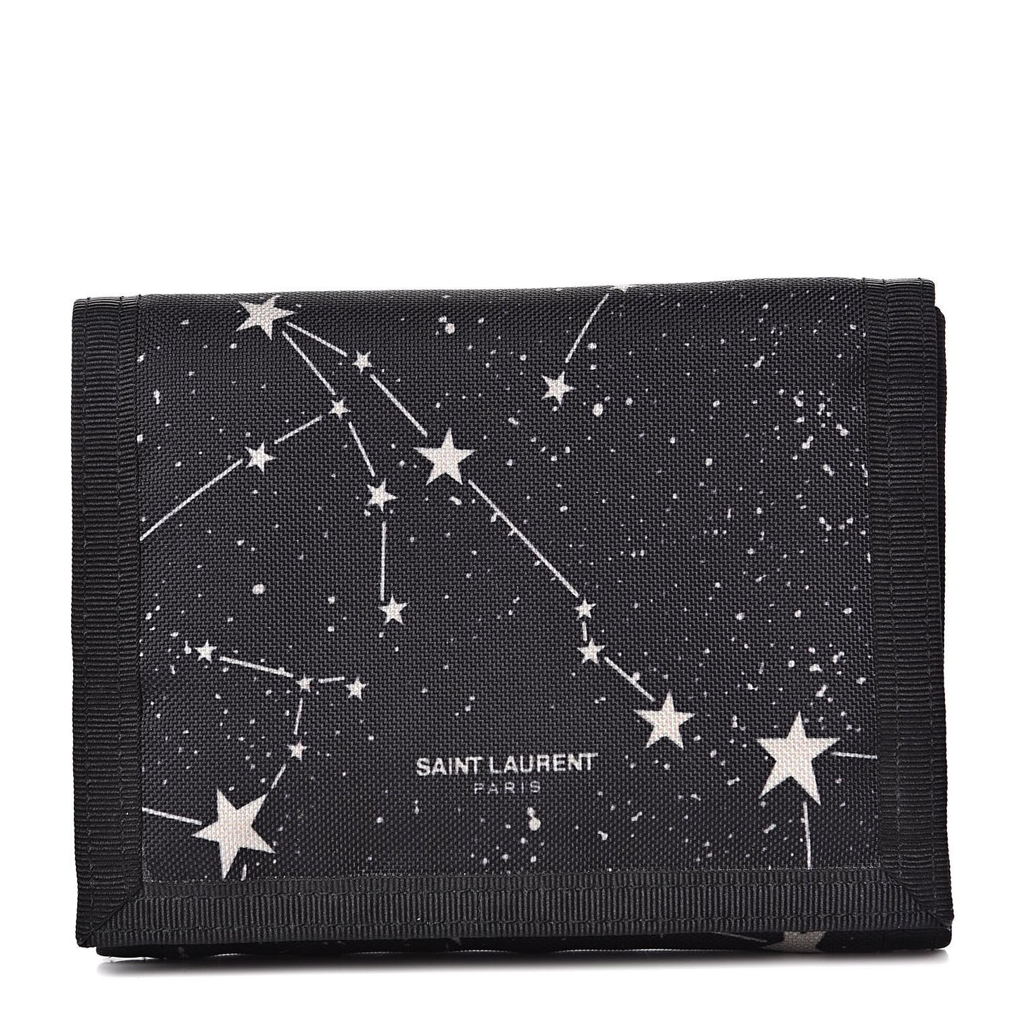 Nylon Constellation Print Tiny Buffalo Wallet Black