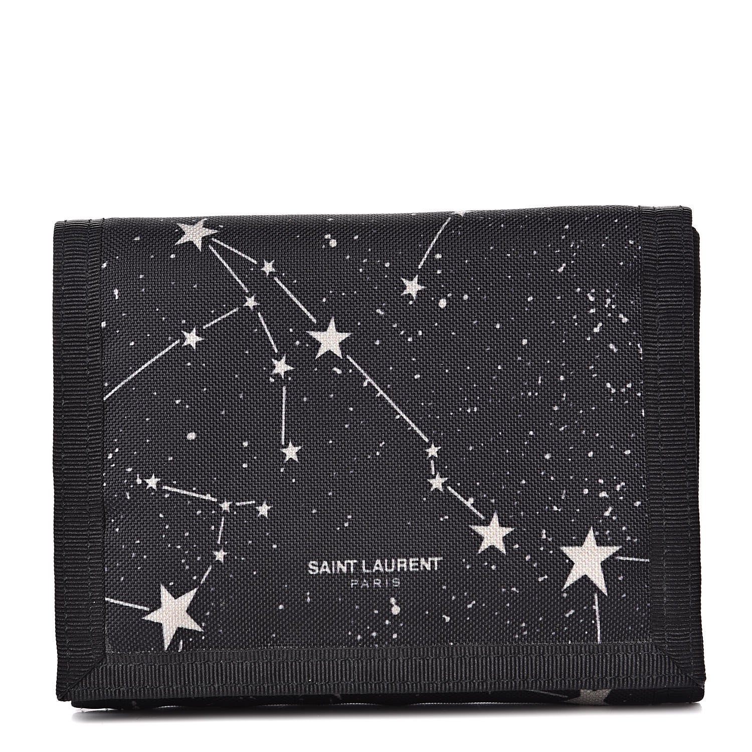 Saint Laurent Nylon Constellation Print Tiny Buffalo Wallet Black 1 of 7