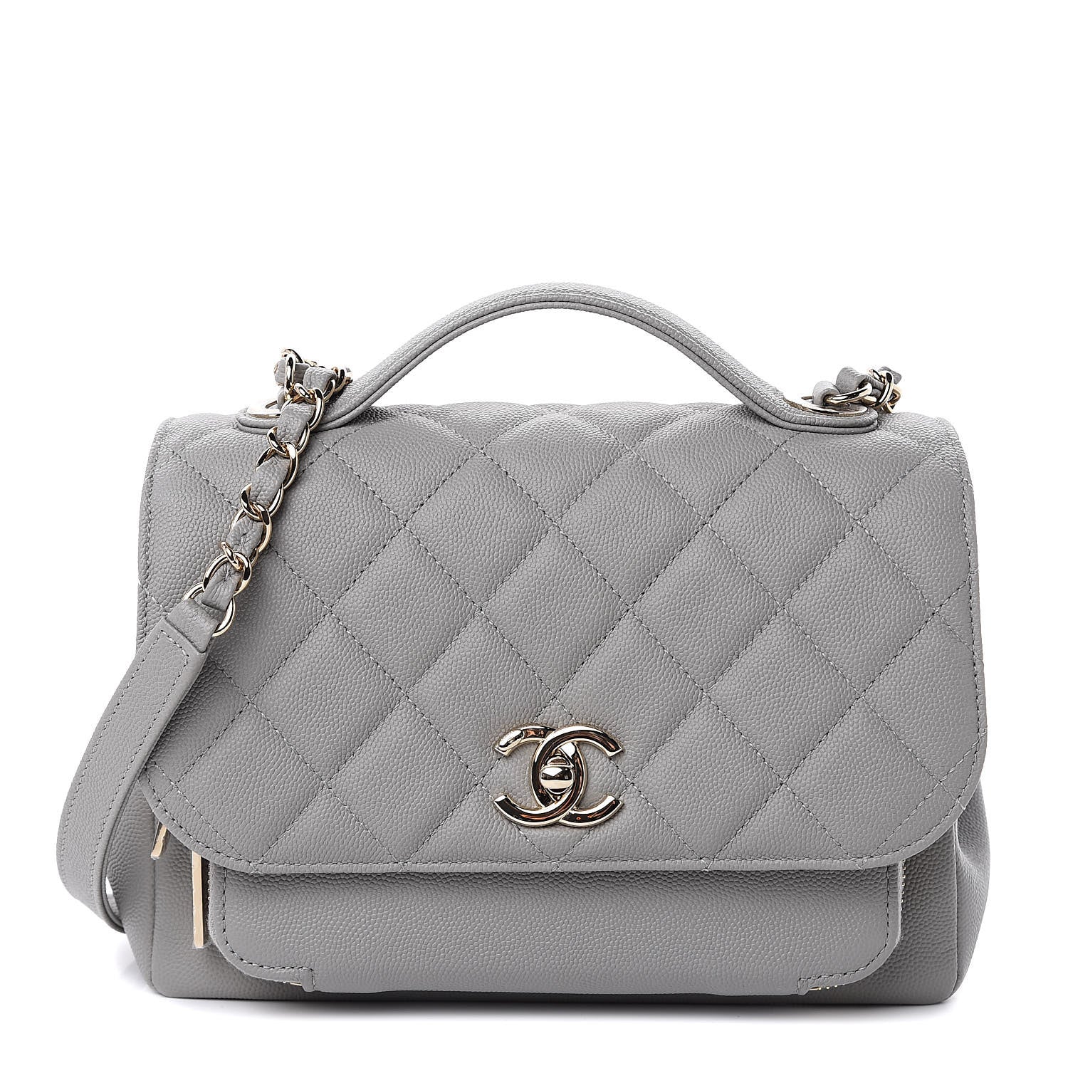 Chanel Caviar Quilted Medium Business Affinity Flap Grey 1 of 10