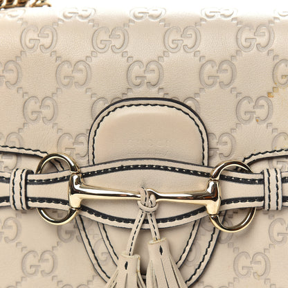 Gucci Guccissima Signature Medium Emily Chain Shoulder Bag Mystic White 8 of 14