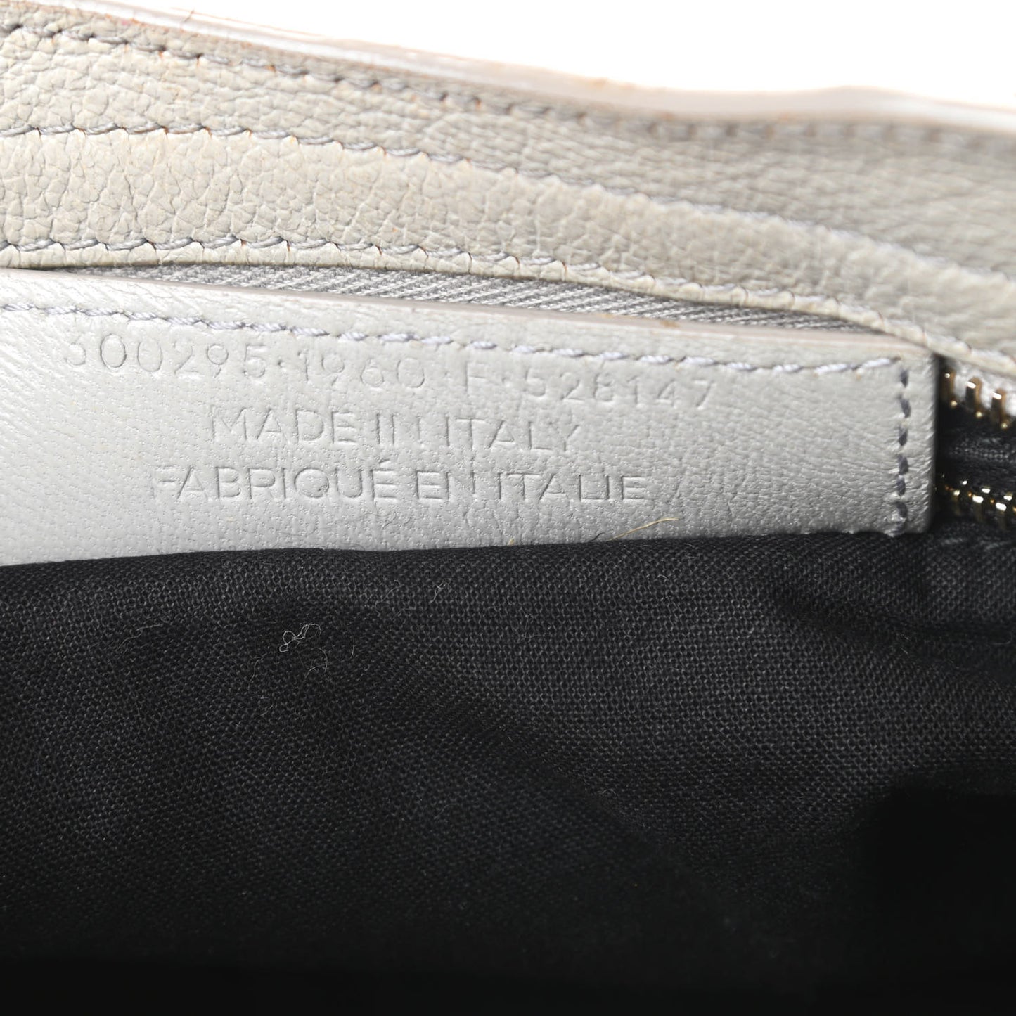 Chevre Gold Metallic Edge Hardware Mini City Gris Perle