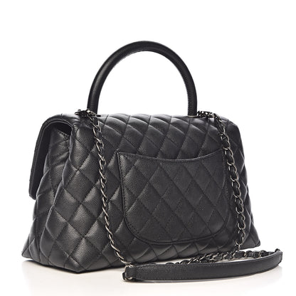 Chanel Caviar Quilted Small Coco Handle Flap Black 3 of 11