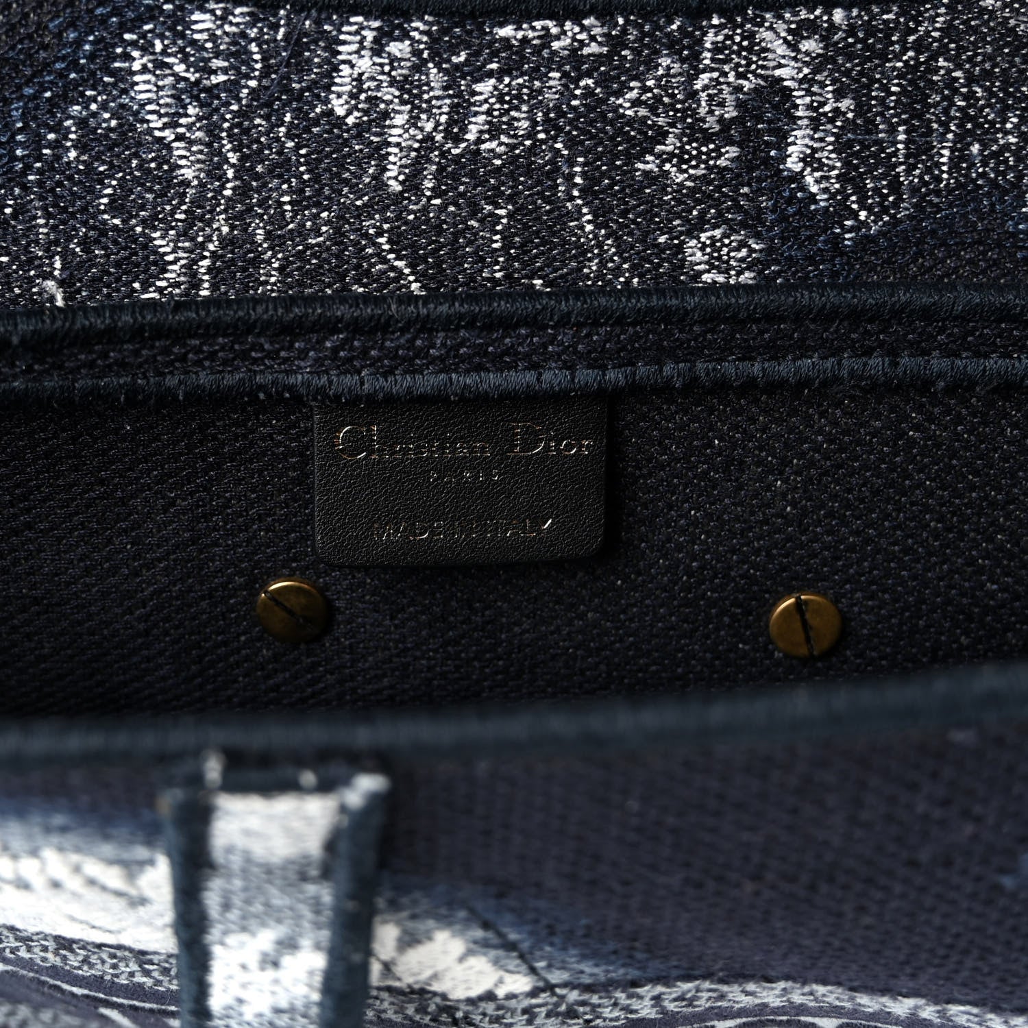 Christian Dior Canvas Embroidered Tie Dye Saddle Bag Blue Multicolor 6 of 10