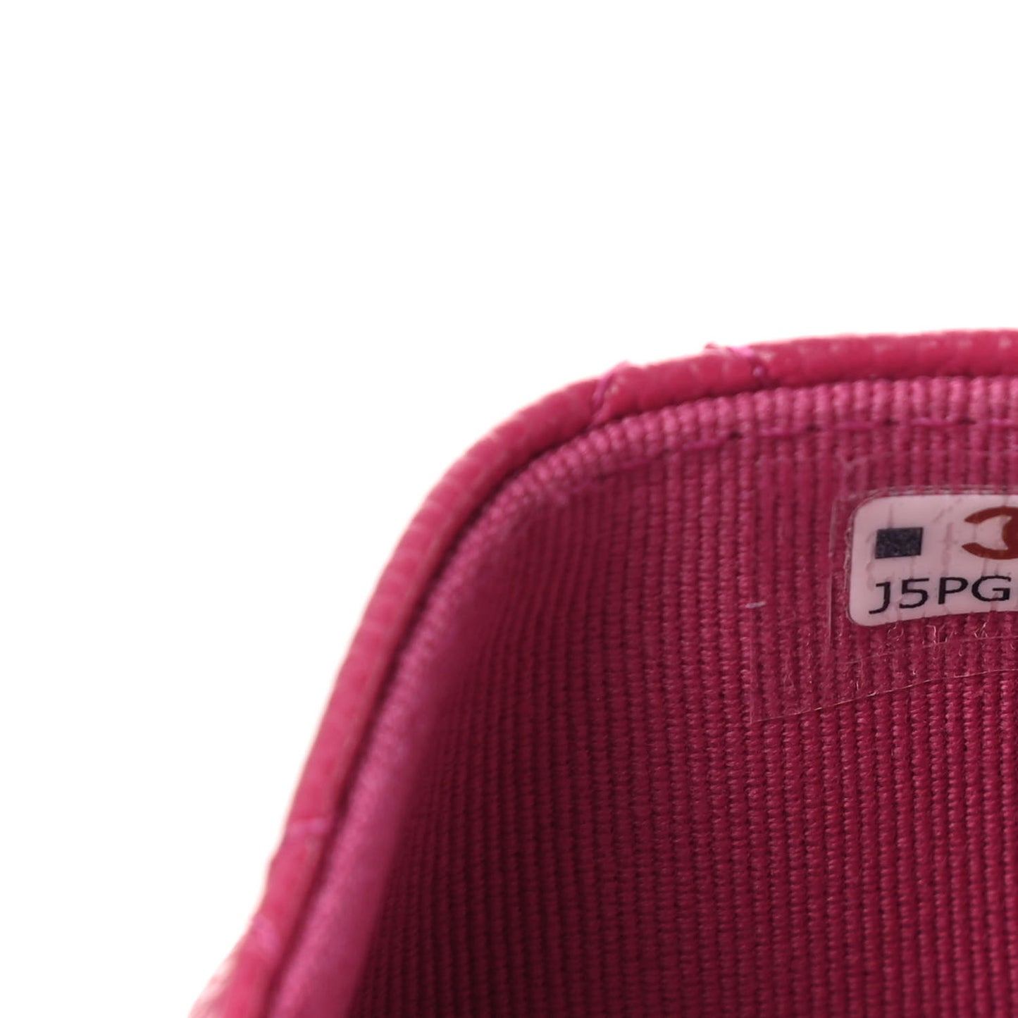 Caviar Quilted Flap Card Holder Wallet Dark Pink