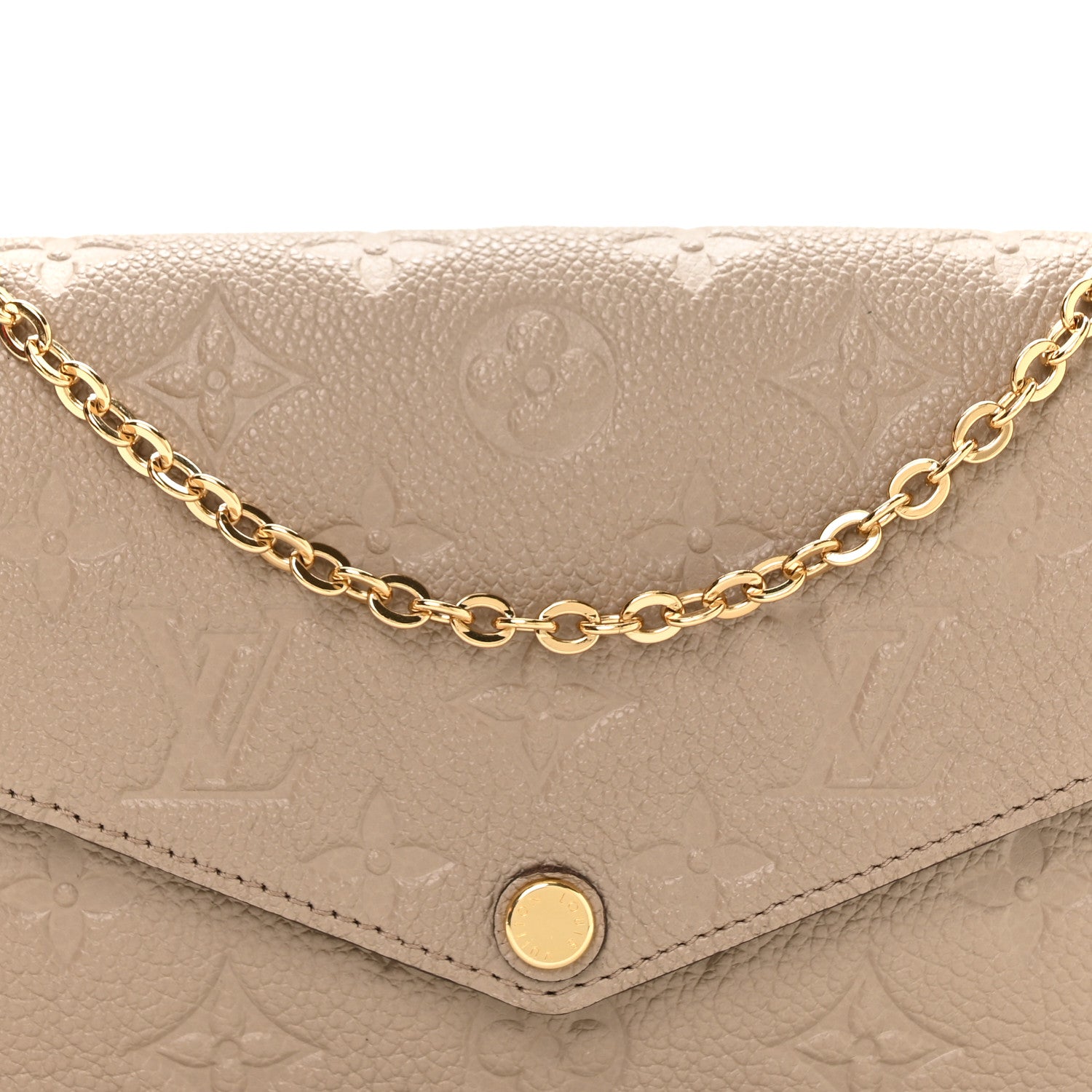 Louis Vuitton Empreinte Pochette Felicie Chain Wallet Tourterelle 8 of 11