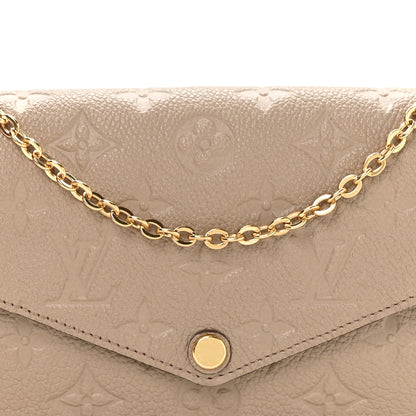 Louis Vuitton Empreinte Pochette Felicie Chain Wallet Tourterelle 8 of 11