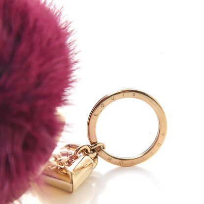 Louis Vuitton Mink Fur Bubble Duo Bag Charm Violet Pink 3 of 4