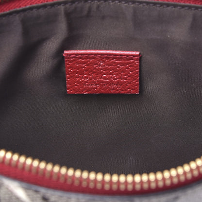 Gucci GG Supreme Monogram Tian Large Zip Pouch Beige Multicolor Red 8 of 14
