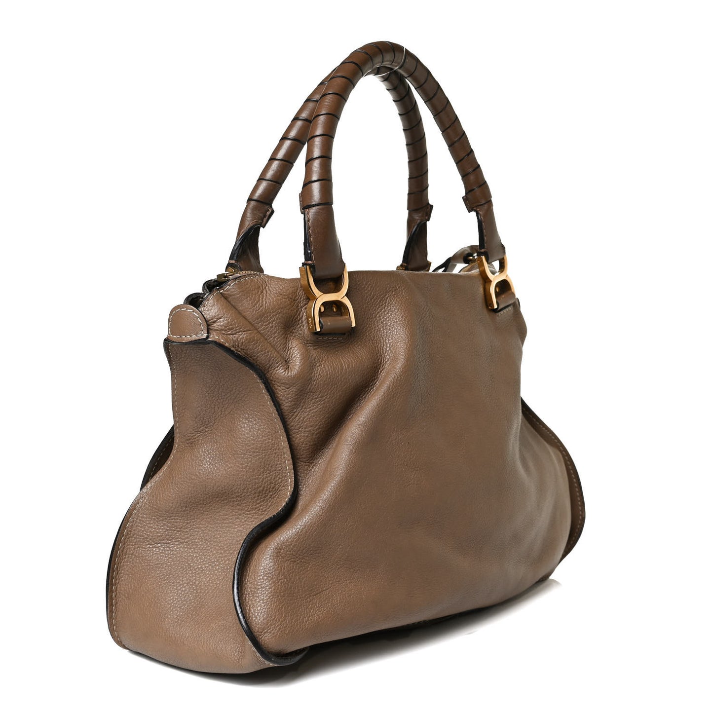 Calfskin Large Marcie Satchel Nut