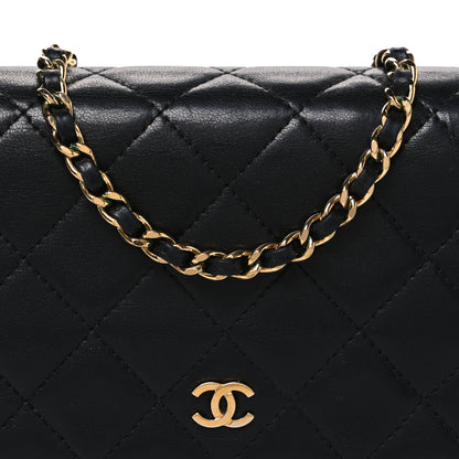 Chanel Lambskin Quilted Wallet On Chain WOC Black 9 of 11