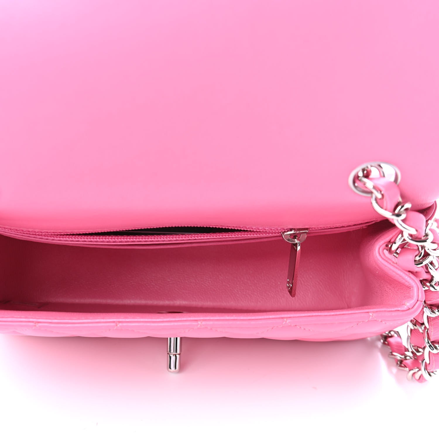Chanel Lambskin Quilted Mini Rectangular Flap Pink 4 of 4