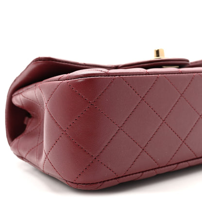 Chanel Lambskin Quilted Mini Rectangular Flap Burgundy 9 of 10