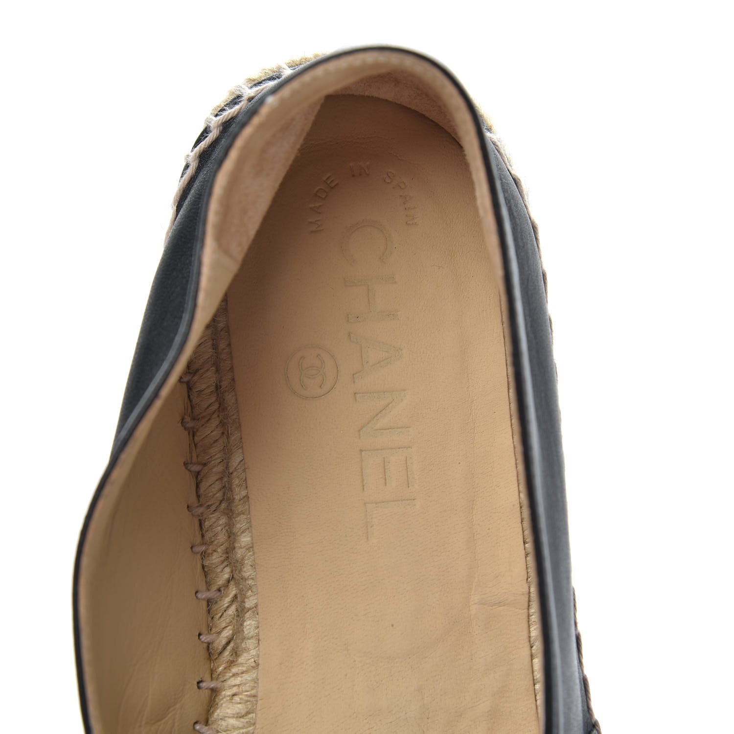 Chanel Lambskin CC Espadrilles 38 Black 6 of 11