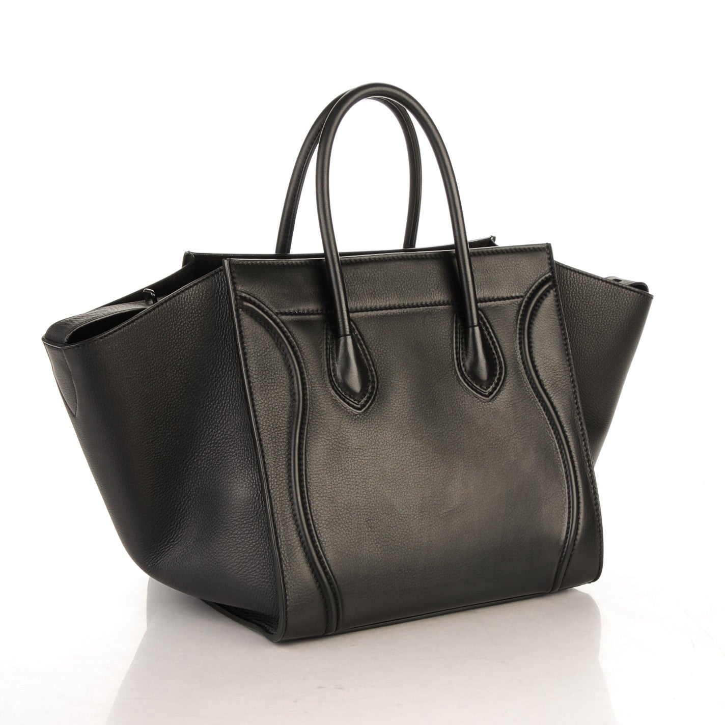 Supple Calfskin Medium Phantom Luggage Black