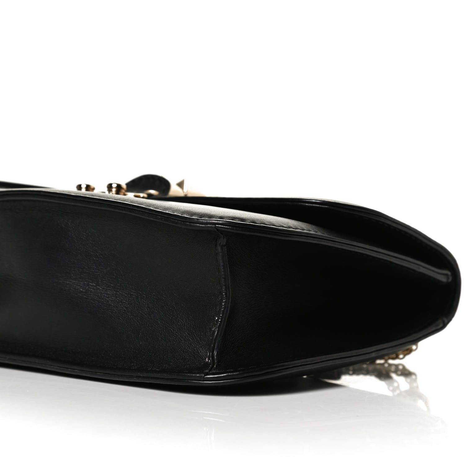 Valentino Garavani Vitello Medium Glam Lock Rockstud Flap Black 9 of 12