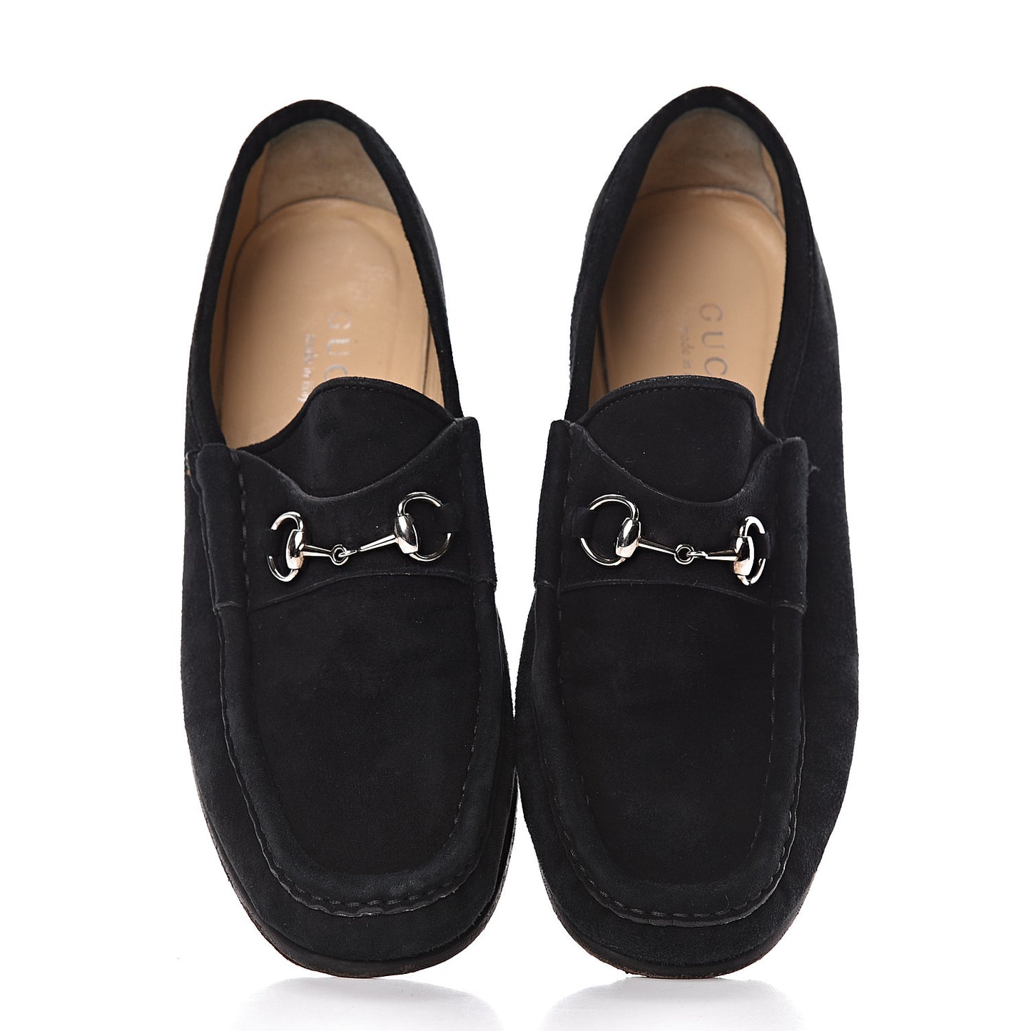 Suede Horsebit Womens Loafers 39.5 Black