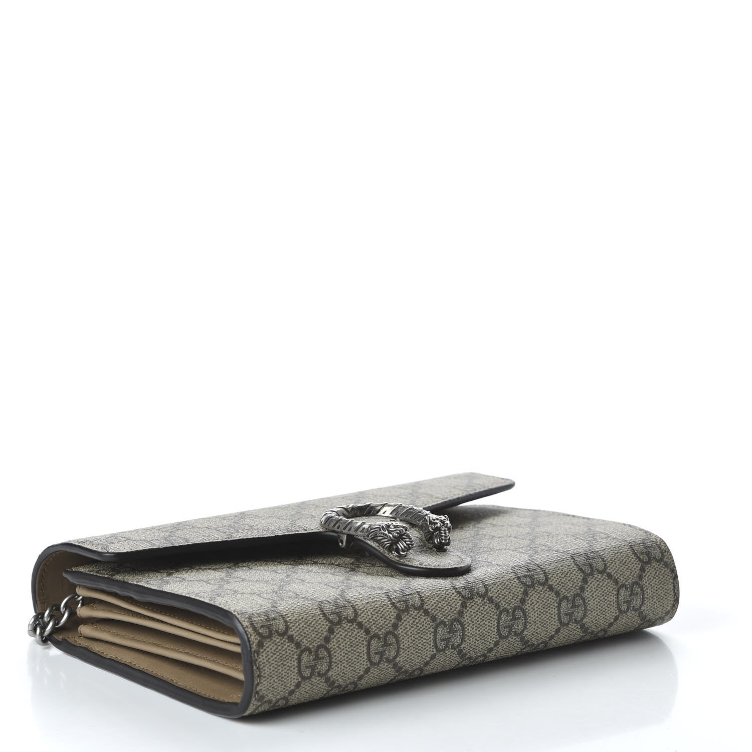 Gucci GG Supreme Monogram Mini Dionysus Chain Wallet Beige Taupe 4 of 9