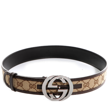Gucci Monogram Interlocking G Belt 80 32 Ebony 1 of 4