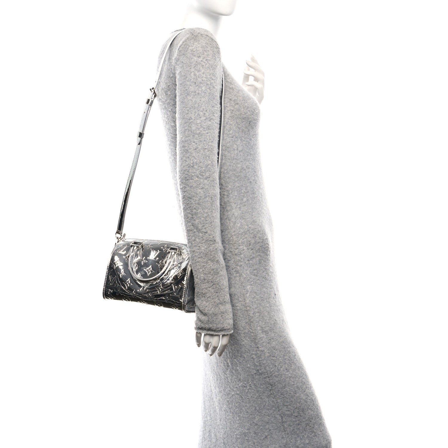 Louis Vuitton Monogram Miroir Speedy Bandouliere 20 Silver 2 of 9