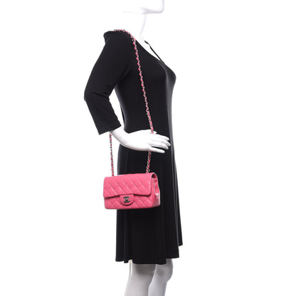 Chanel Lambskin Quilted Mini Rectangular Flap Dark Pink 2 of 11