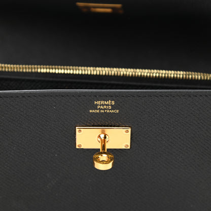 Hermes Epsom Kelly Longue Wallet Black 6 of 8