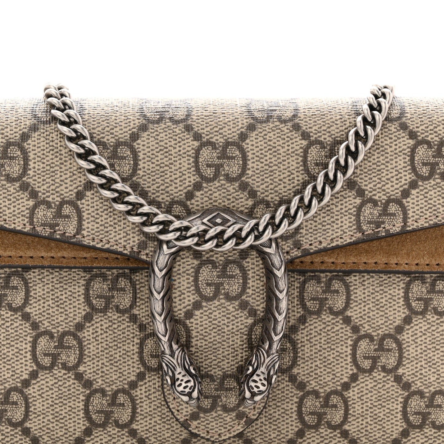 GG Supreme Monogram Super Mini Dionysus Shoulder Bag Taupe