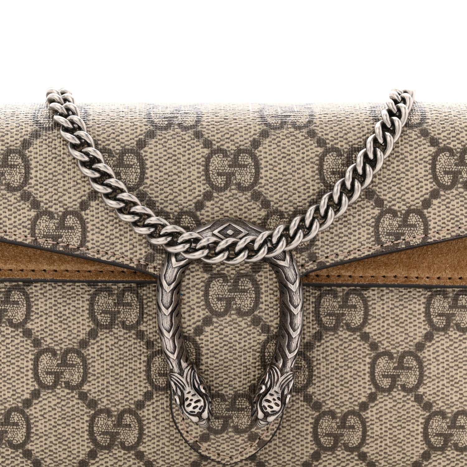 Gucci GG Supreme Monogram Super Mini Dionysus Shoulder Bag Taupe 7 of 11