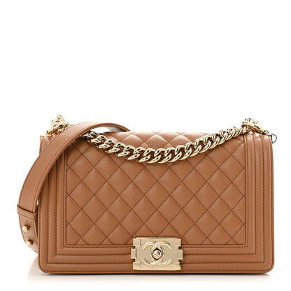 Chanel Caviar Quilted Medium Boy Flap Brown 1 of 12