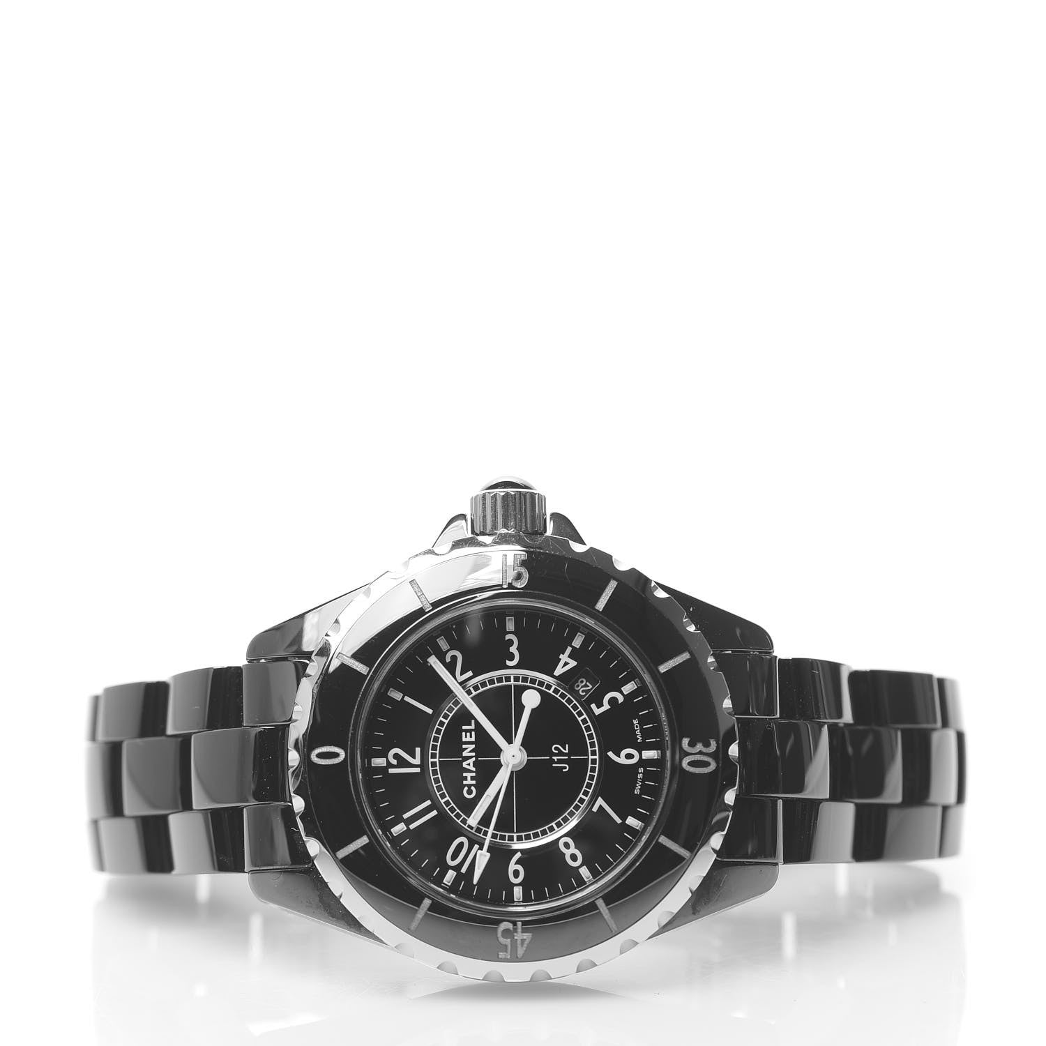 Chanel Stainless Steel Ceramic 33mm J12 Quartz Watch Black 2 of 6