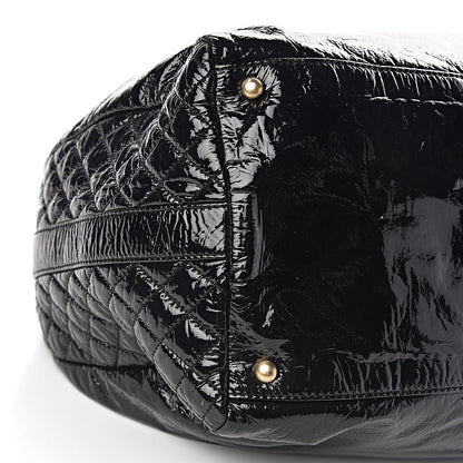 Chanel Vinyl XXL Rock and Chain Bowler Black 9 of 10