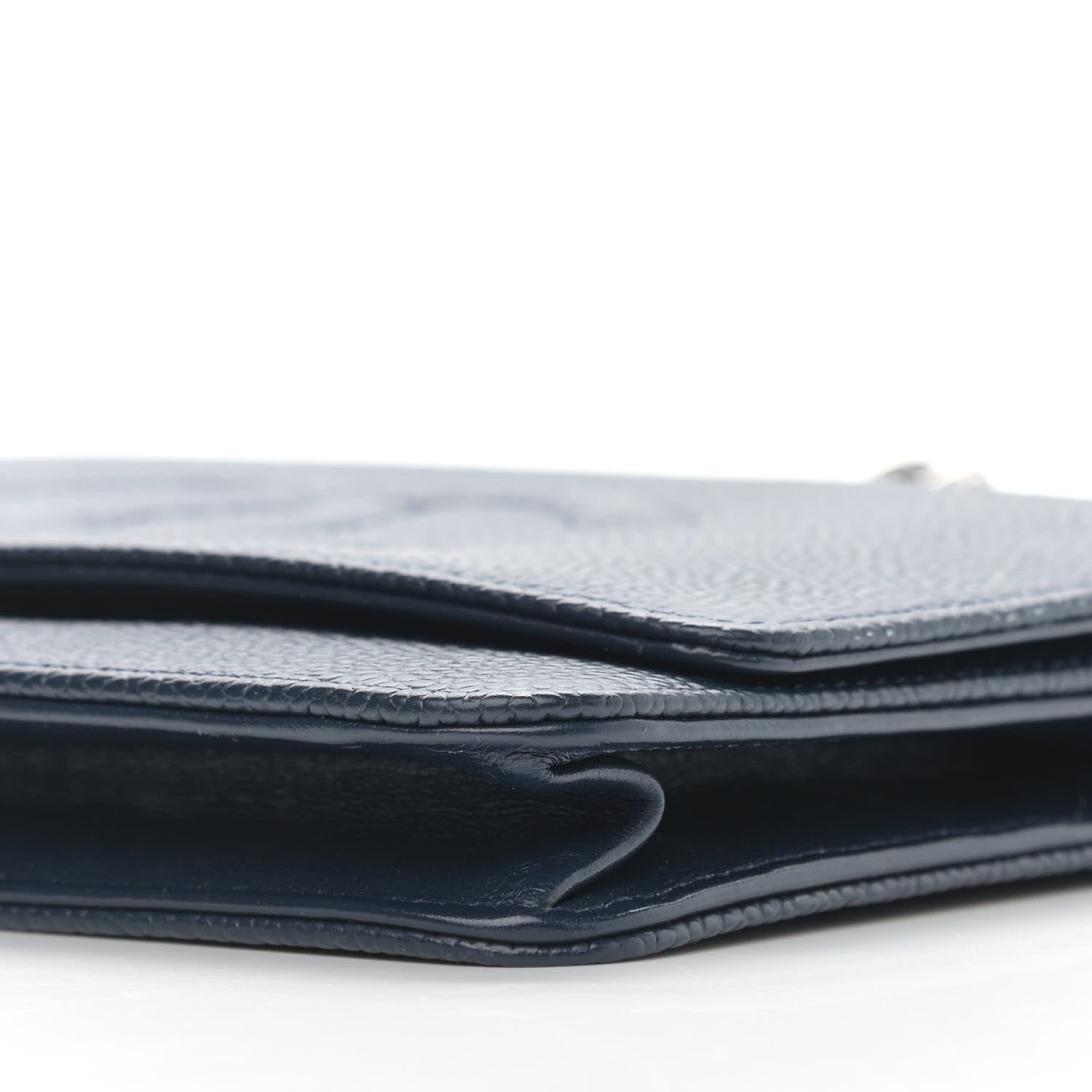 Chanel Caviar Timeless CC Wallet On Chain WOC Dark Blue 10 of 12