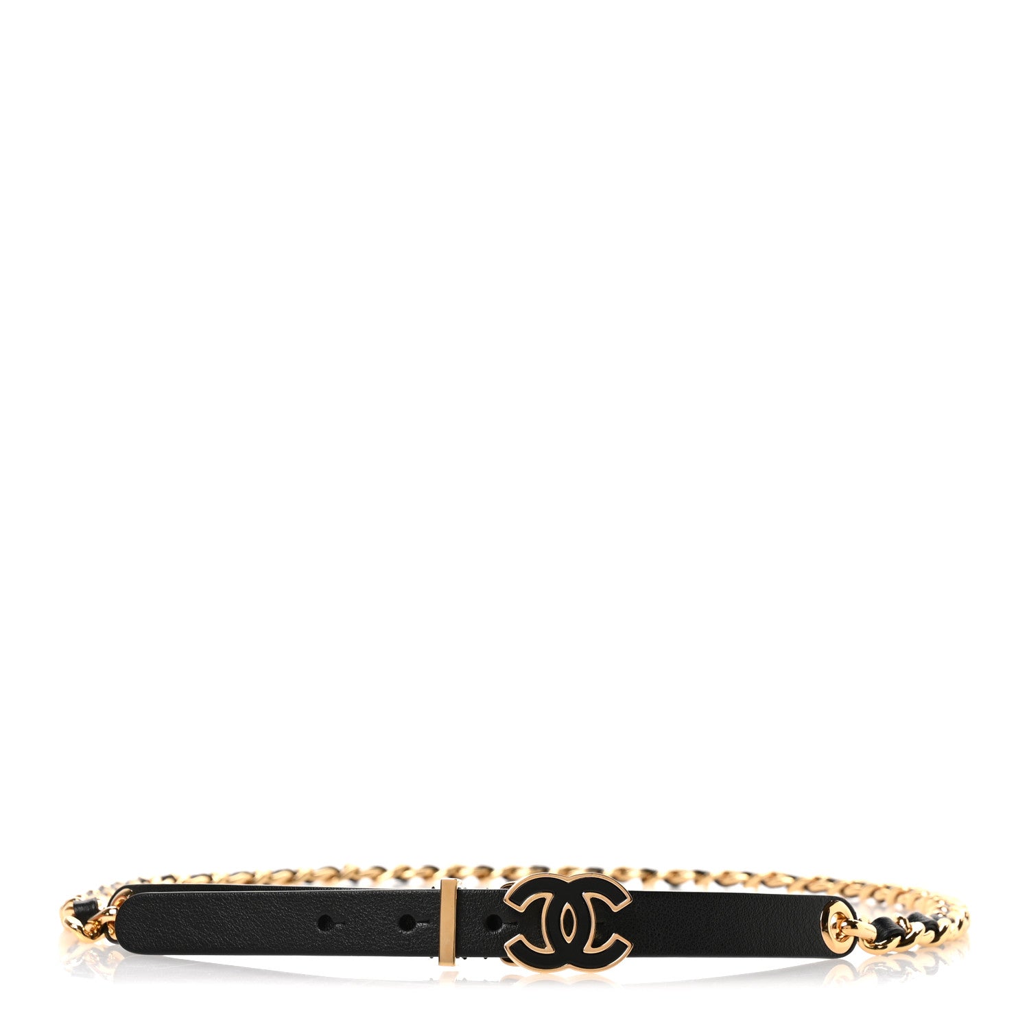 Chanel Lambskin CC Chain Belt 85 34 Black 1 of 6
