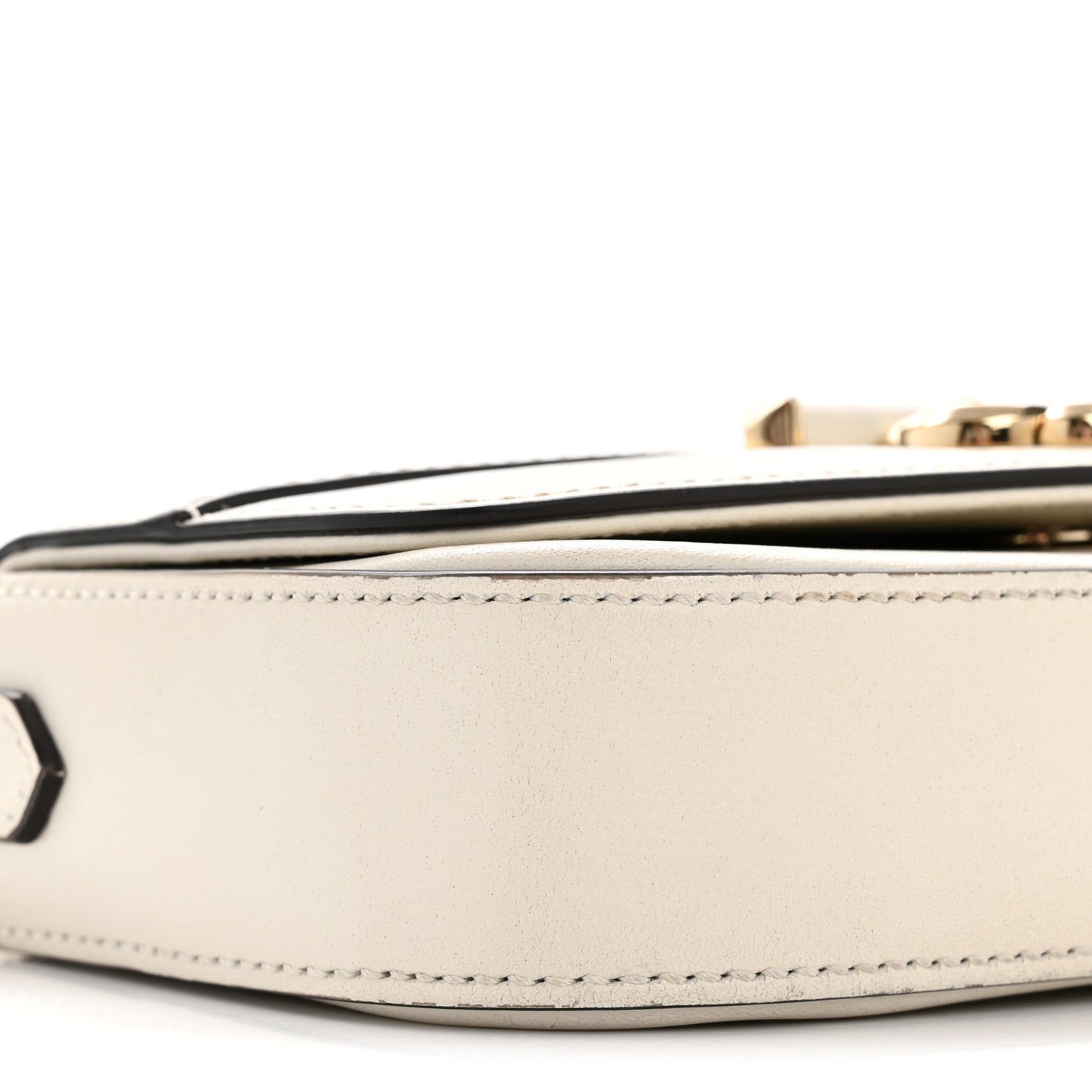 Calfskin Mini Avenue Shoulder Bag White