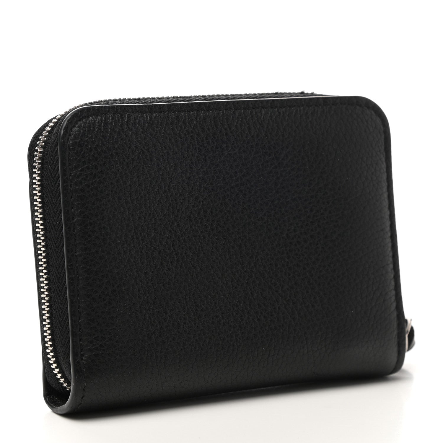 Louis Vuitton Calfskin Lockme Zippy Coin Purse Black 3 of 9