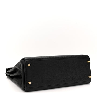 Hermes Taurillon Clemence Kelly Retourne 32 Black 4 of 11