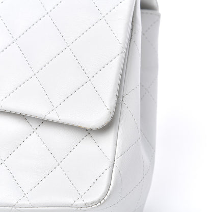 Chanel Lambskin Quilted Medium Single Flap White 9 of 12